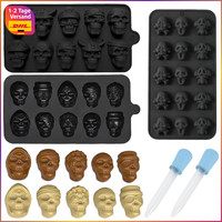 Halloween Totenkopf Backform Silikonform 3 StüCk 35 HohlräUme Kuchenform