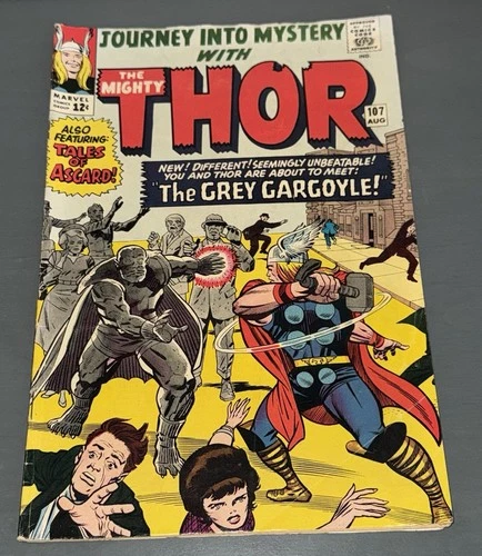 VINTAGE 1965 Marvel Comics THE MIGHTY THOR (Vol. 1 No. 107) 1st GREY GARGOYLE