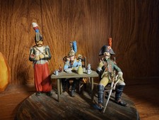 Three French Napoleonic Trumpeters, Tavern Scene, 1805-1815, 90mm, Hand Painted