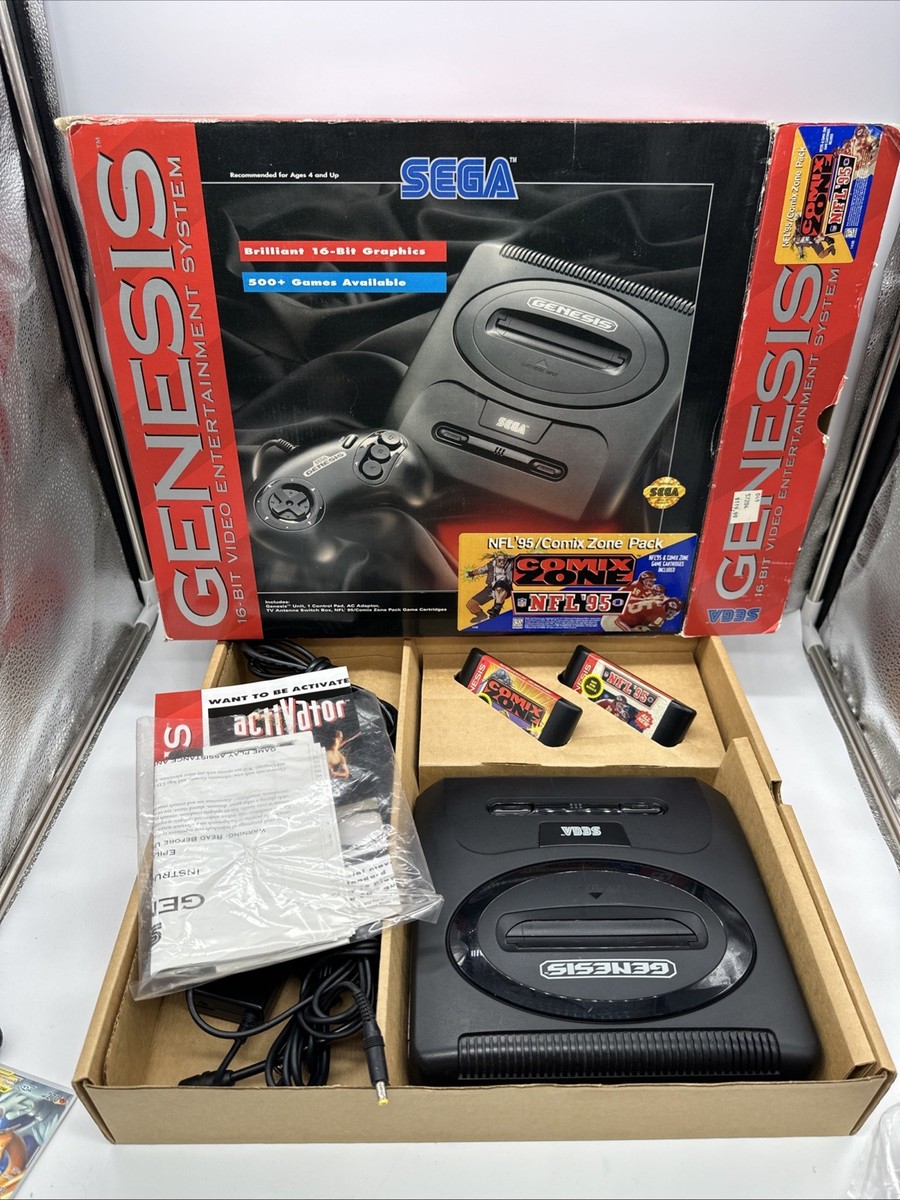 Ultra Rare Sega Genesis Boxed Console With NFL 95 & Comix Zone Not