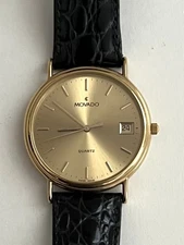 Movado ESQ Swiss Quartz Water Resistant Watch 87-A4-885M Running NEW Battery