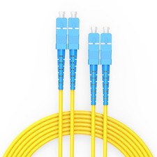 5M SC To SC Single Mode Duplex Fiber Patch Cable 1G/10GB 9/125um OD 3.0mm