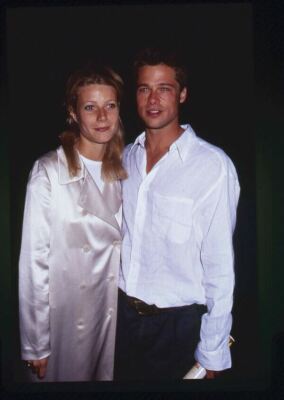 Brad Pitt Gwyneth Paltrow candid paparazzi photo Original 35mm