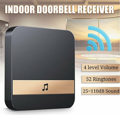 Wireless WiFi Doorbell Dingdong Smart Chime Video Door Bell Receiver & UK Plug