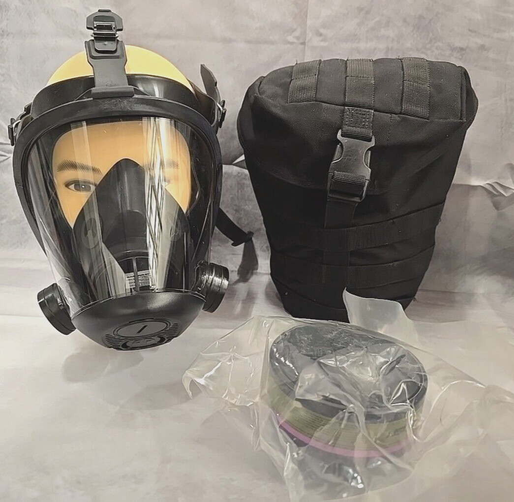 Survivair Opti-Fit Gas Mask 7730 w/ Filter & 5.11 Carry Bag