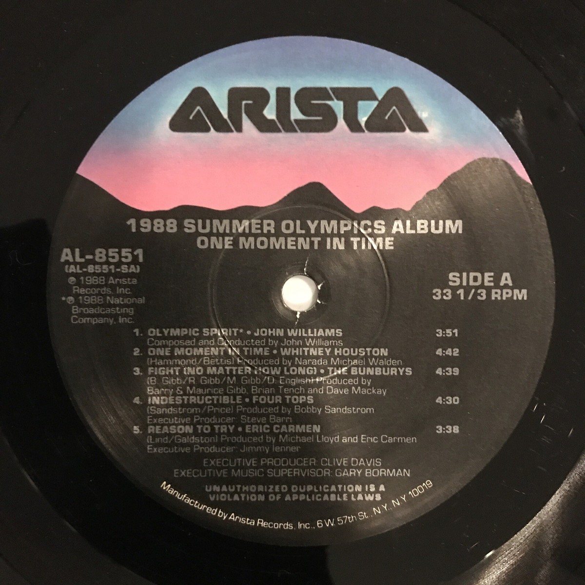 1988 Summer Olympics Album: One Moment In Time LP 1988