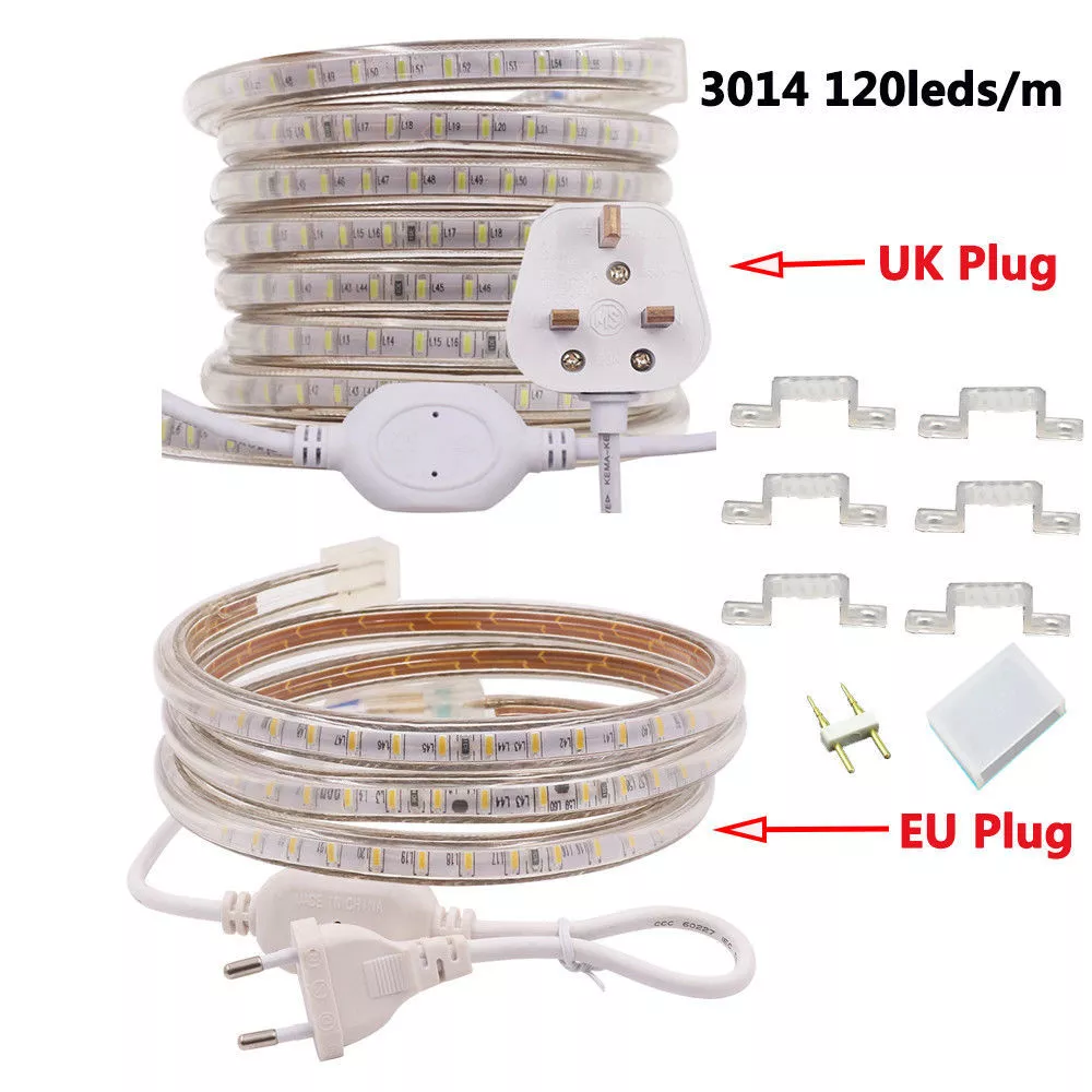 220V 240V 3014 Super Bright LED Strip Commercial Lights Waterproof