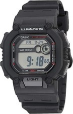 Casio Heavy Duty Digital Men Black Resin Band Digital Display Watch W-737h-1AVCF