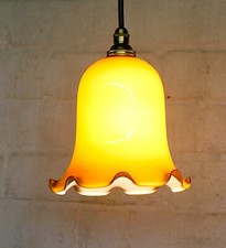 Ceiling Light Christopher Wray Vintage Cased Glass Pendant Butterscotch Bell