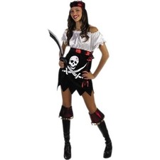 3pc Disguise Land Pirate Hottie Tottie Dress Halloween Costume Junior Teen M 7-9