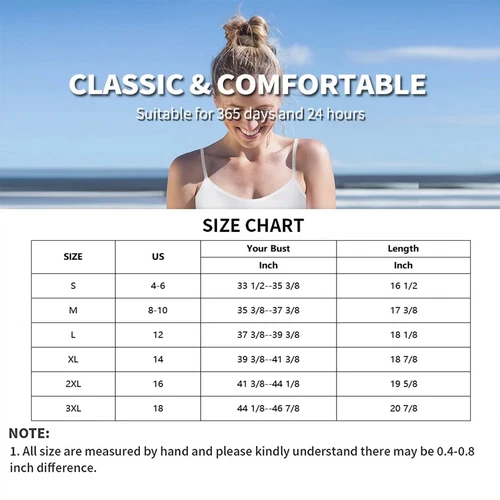 Damen Unterhemd BH-Hemd Basic Eingebauter BH Bügelloser Gepolstert Tank Tops DE - Bild 2 von 19