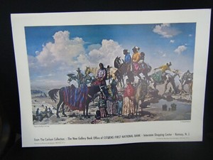 Vintage Citizen First National Bank Carlson Collection Print Western Art