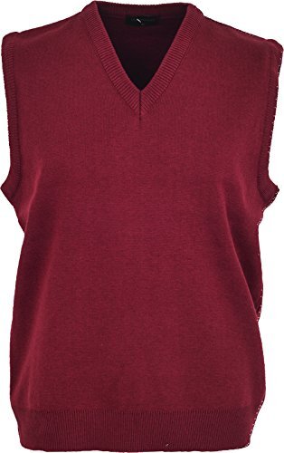 Herren V-Ausschnitt ärmellos Pullover Slipover Sweater Plan Pulli Tank Top S bis 6XL - Bild 9 von 15