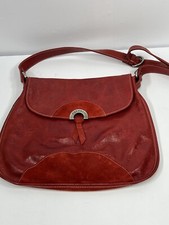Petusco Leather Purse Bag Crossbody Red Adjustable Strap