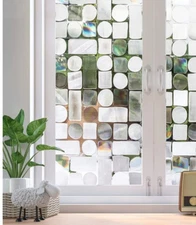 Privacy Window Film No-Glue Self Adhesive 3D Static Decorative Glass Stickers