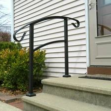 Railing Now Triad Transitional Handrail. BLACK *NEW* Fits up to 3 steps