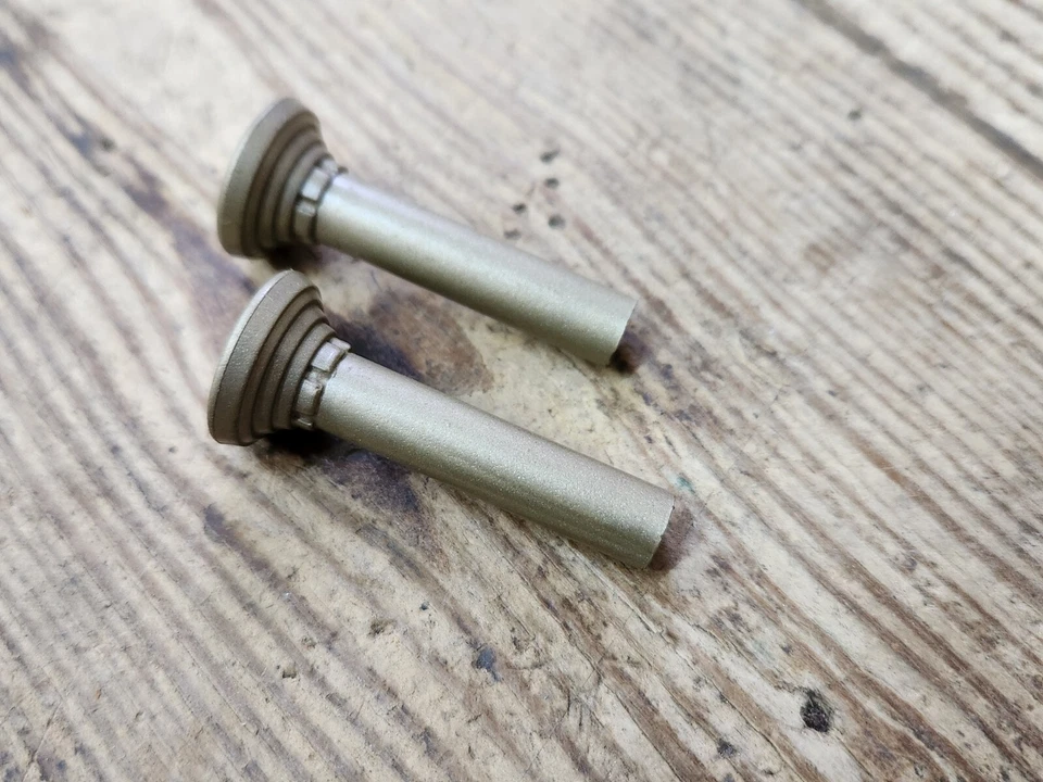 1960's Buick Olds Pontiac Chevy Cadillac Gold Door Panel Lock Stem Pull Knobs GM - Image 4 of 4