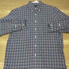 Ralph Lauren Mens Plaid Dress Shirt Casual Long Sleeve Button Down Size L