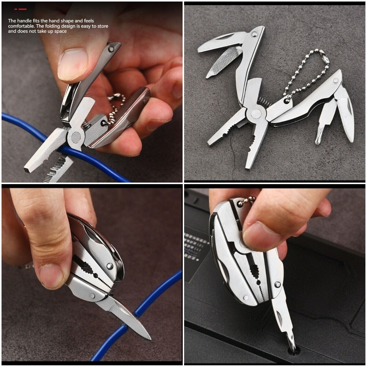 AU MINI Multi purpose Tool Folding Pliers Portable Outdoor Camping Purpose