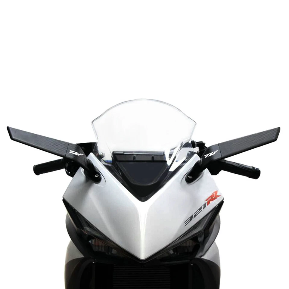 Зеркало заднего вида поворотное ветровое скрытый плавник крыла для YAMAHA YZF R1 R15 R3 R6 - Изображение 3 из 4