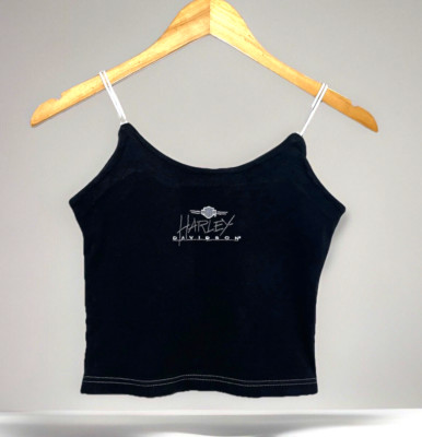 Widman H-D St Louis MO - Harley Davidson - Crop Top Tank Top Shirt Black Sz S