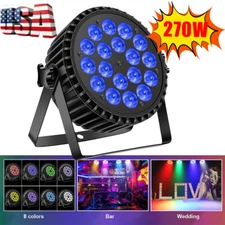270W LED 18 Par Can Stage Light DMX RGBW Disco Show DJ Lighting Aluminum Shell