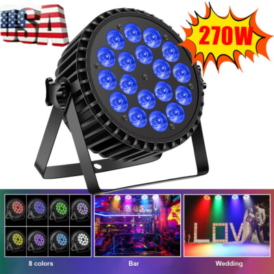 4X 270W PAR 18 LED RGBW DMX Effetto Luce Party Dj Luce Palco - Foto 10