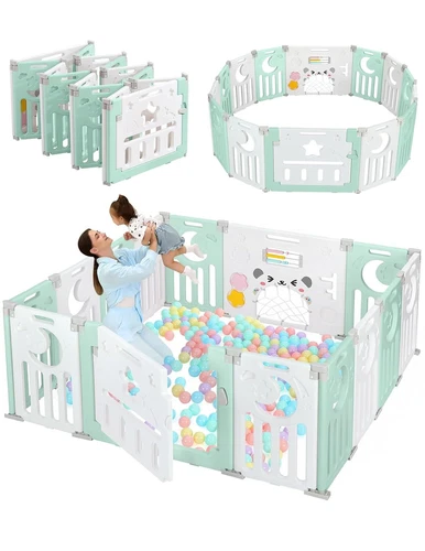 18 Panels Large Baby Playpen Foldable Kids Safety Child Play Center Yard Indoor - Picture 44 of 50