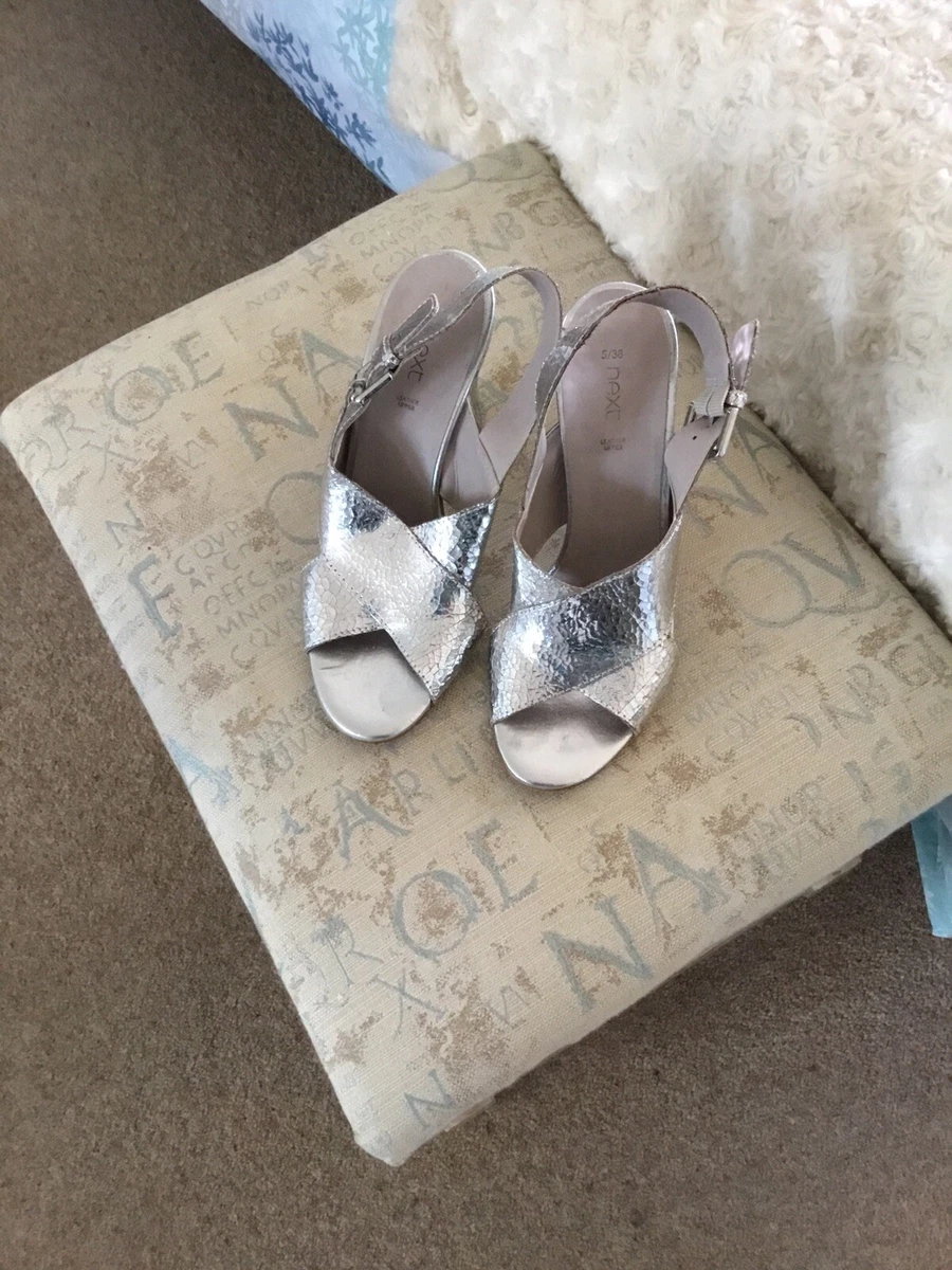 Ladies Silver Sandals Next Size 5