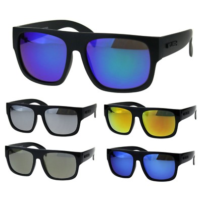 Kush Herren farbig verspiegelt Flat Top Gangster Kunststoff Racer Sonnenbrille