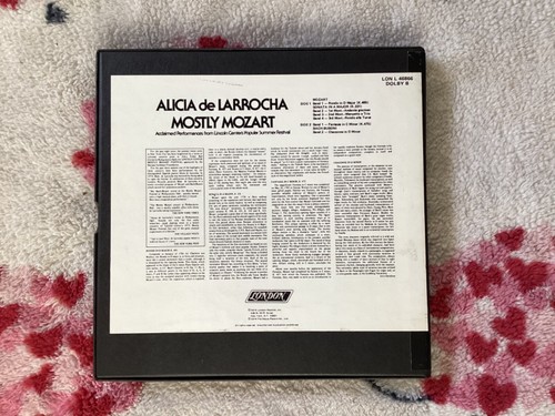 ALICIA de LARROCHA - MOSTLY MOZART (4 TRACK OPEN REEL TO REEL @7-1/2 ips) *MINT* - Picture 2 of 5