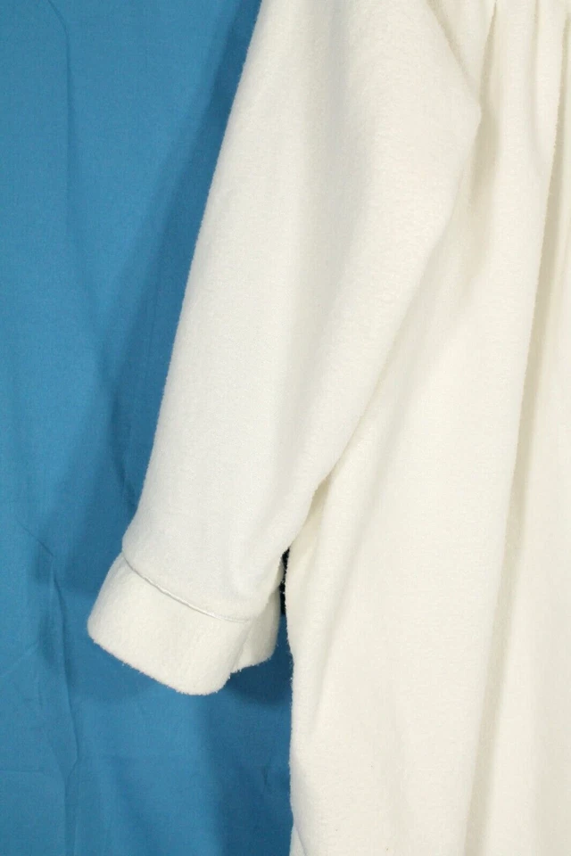 COLLETTE By MISS ELAINE Blanco ESPALDA CEPILLADA Terry Acolchado Borde Cremallera BATA SALÓN XL Foto 3 de 4