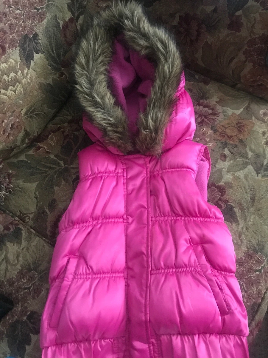 old navy pink puffer vest