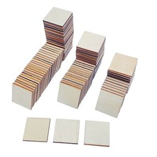 480 Pcs 1 Inch Wood Square Tiles Unfinished Wooden Cutouts for DIY Crafts