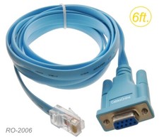 6ft RJ45 Male to DB9 Female Rollover Console Cisco 72-3383-01 Compatible Cable