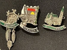 Austria And Germany Pin lot of 3 Pieces Vintage Streetwear Collection