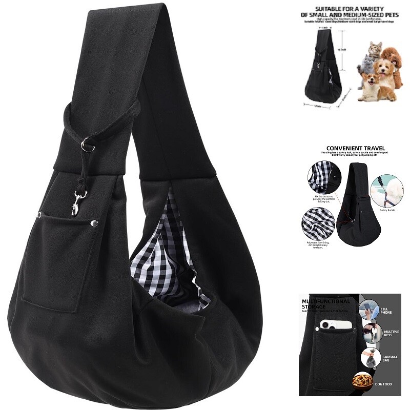 Dog Carrier Sling Pet Bag Travel Puppy Tote Shoulder Front M