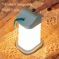 Baby Night Lamp Touch 7 Modes Dimming Kids Lamp USB Charging Night Light Ambient