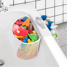 Saddle Shape 2 Compartments Bath Toy Organizer, Easy Access for Children, Wide O