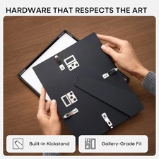 Black Picture Frame 8.5 X 11, High End Metal 8.5X11 Poster Frames with Mat 6X...