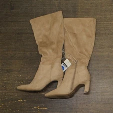 A New Day Womens Raye Tall Dress Boots 88375214 Taupe Brown 7M