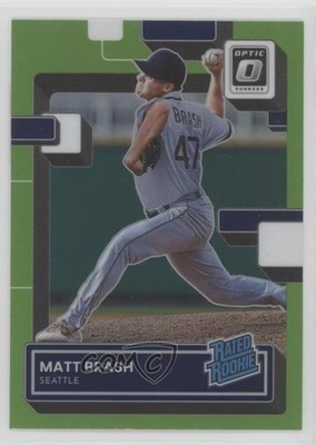 2022 Panini Donruss Optic Rated Rookie Lime Green Prizm Matt Brash #77 0z1y