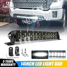 14" Inch LED Light Bar Spot Flood Combo Work Driving Off-Road SUV ATV 800W 16"