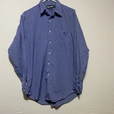 Vintage Polo Golf Ralph Lauren Shirt Mens Medium Blue Button Down Davis Preppy