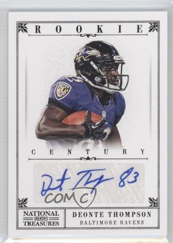 Deonte Thompson [Autograph Black] #228 2012 Panini National Treasures card