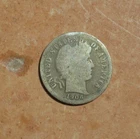 1906-S Barber Dime 90% Silver San Francisco Mint ungraded circulated