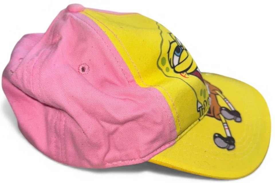 Nickelodeon Spongebob Pink And Yellow Baseball Cap Hat OSFM - Image 2 of 4