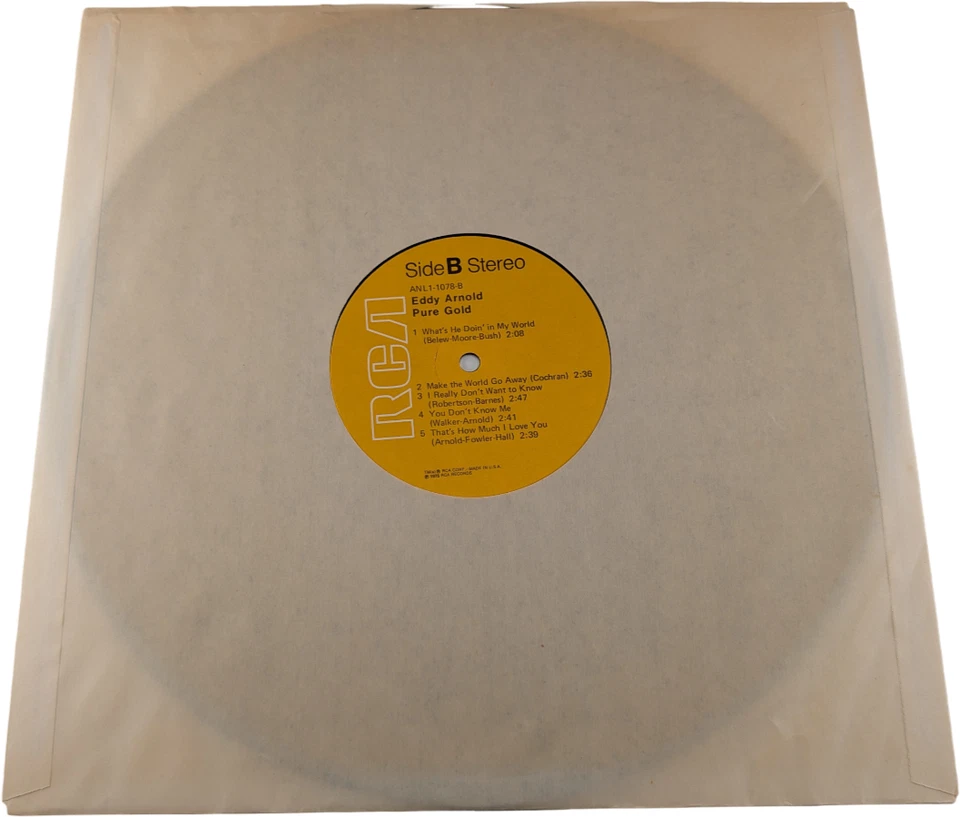 Eddy Arnold Pure Gold (LP) RCA ANL1 1078 Country 1975 Stereo VG vinyl VG jacket - Image 4 of 4