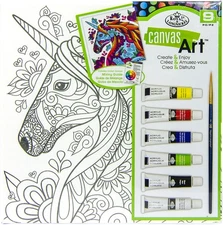 Royal & Langnickel(R) Canvas Art Markers Kit 10"X10"-Unicorn