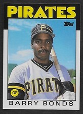 1986 Topps Traded #11T Barry Bonds RC Rookie Card. rookie card picture